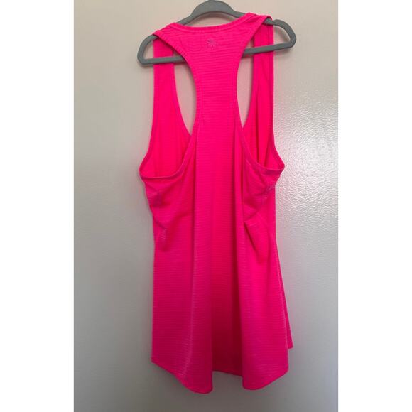 Athleta Shadow Stripe Chi Tank in Shocking Pink Size Small - Picture 2 of 5